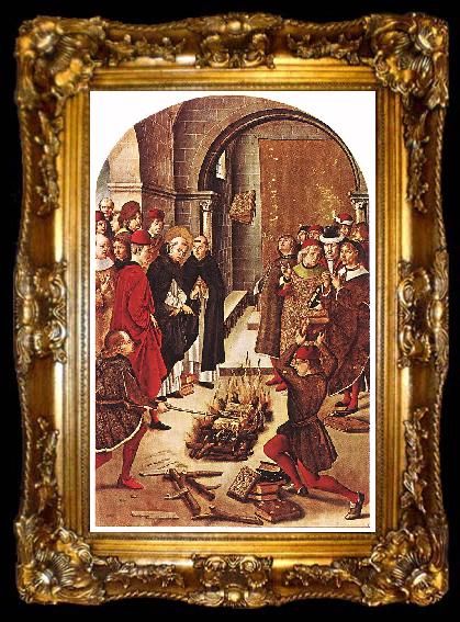 framed  BERRUGUETE, Pedro St Dominic and the Albigenses, ta009-2